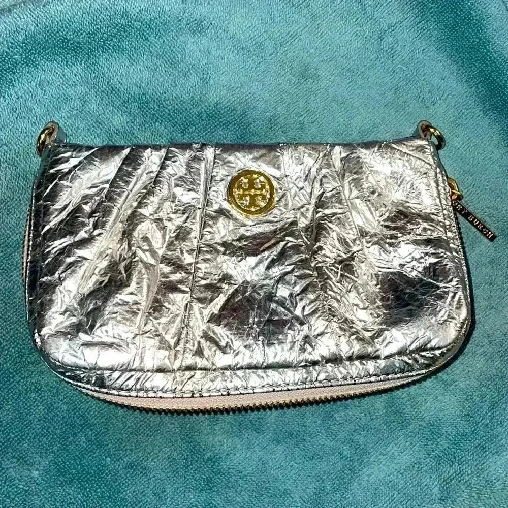 Tory Burch metallic cross bag